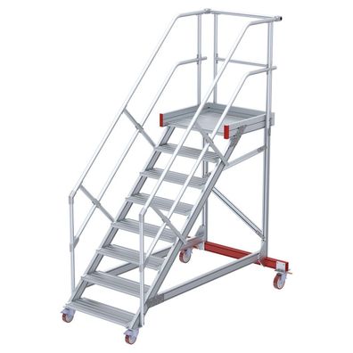 Euroline 513 Wartungsbuehne 45EUR 800mm Stufenbreite 8 Stufen Alu gerieft