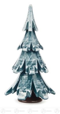 Massivholzbaum grün/weiß BxHxT = 5x9x5cm NEU Erzgebirge Holzbaum Dekobaum