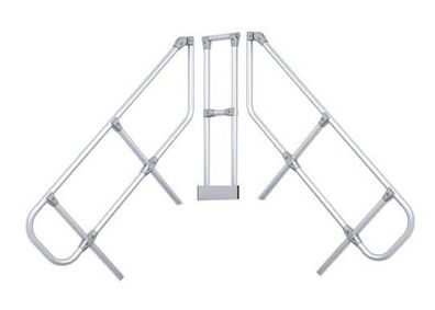 Zarges Handlauf und Plattformgelaender fuer Überstieg 60EUR mit 11 Stufen