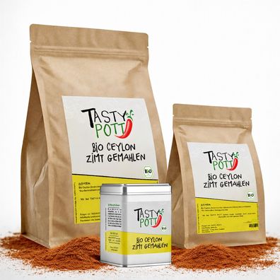 Tasty Pott Bio Ceylon Zimt gemahlen - im Beutel
