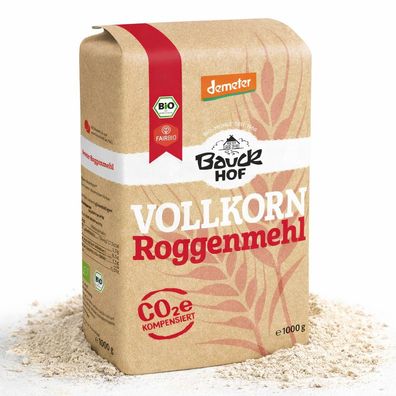 Bauckhof Bio Roggenmehl Vollkorn Demeter 1kg
