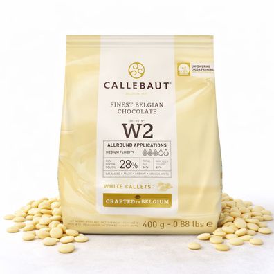 Callebaut W2 Kuvertüre Callets weiße Schokolade