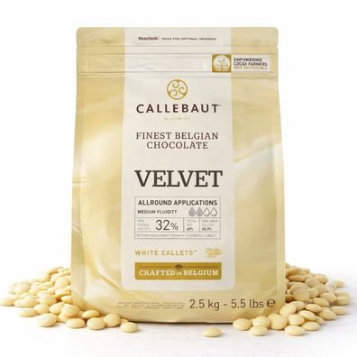 Callebaut Kuvertüre Callets weiße Schokolade - 2500g