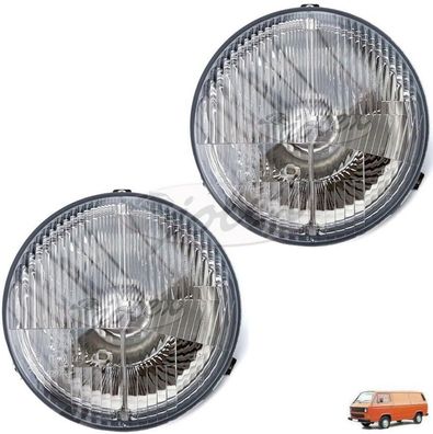 Scheinwerfer rund rechts + links SET für VW T3 Bus Transporter Kasten Bulli 79-92