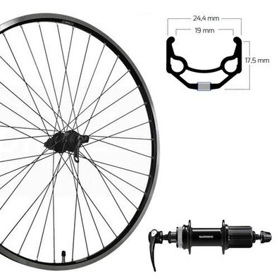 Hinterrad 28", Disc Centerlock, schwarz, SE, ZAC 19, Aluminium,
