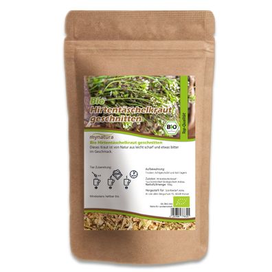 Mynatura Bio Hirtentäschelkraut getrocknet & geschnitten – in verschiedenen Größ