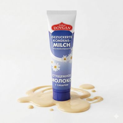 DOVGAN Gezuckerte Kondensmilch in Tube (3x150g) - 450g
