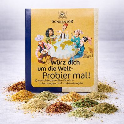 Sonnentor Probier mal! Würz dich um die Welt 10 bio Gewürze á 5g - (50g)