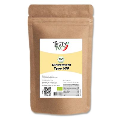 Tasty Pott Bio Dinkelmehl Type 630 - im Beutel