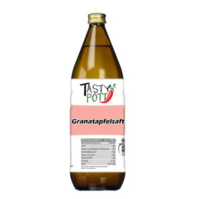 Tasty Pott Granatapfelsaft - Granatapfel Direktsaft aus 100 % Muttersaft - 1L F