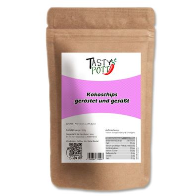 Tasty Pott Kokoschips geröstet & gesüßt - im Beutel