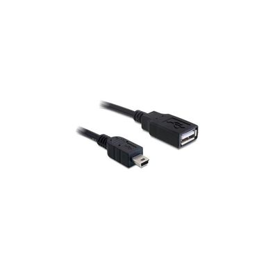 DELOCK USB Kabel A -> Mini-B Bu/St 0.50m sw
