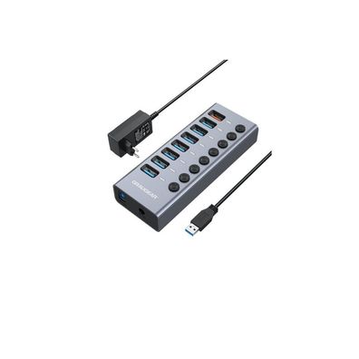 Graugear USB-HUB 7x USB 3.0 Ports + 1 USB Schnelllader retail