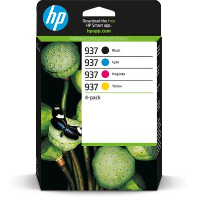 HP 937 (6C400NE) schwarz, cyan, magenta, gelb Druckerpatronen, 4er-Set