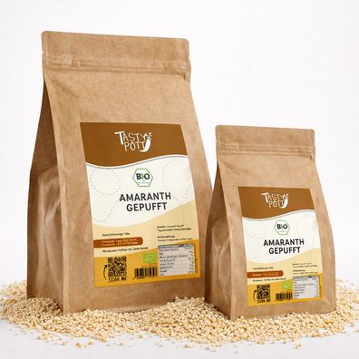 Tasty Pott Bio Amaranth gepufft - im Beutel