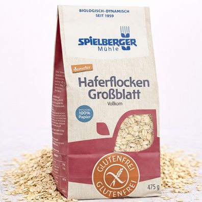 Spielberger Bio Glutenfreie Haferflocken Großblatt demeter - 475g