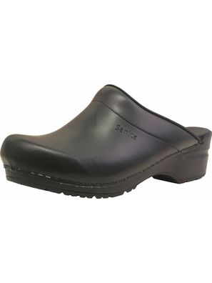 Sanita Damen Offener Clog Original-Sonja Pu Open Black