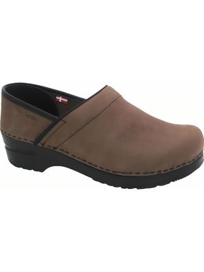 Sanita Damen Geschlossener Clog Original-Prof. Textured Oil Antique Brown