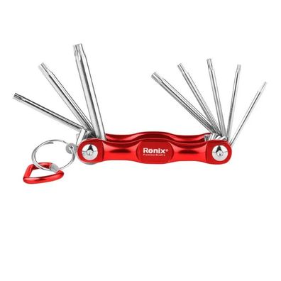Ronix Faltbarer Aluminium-Torx-Schlüsselsatz (8-teilig) - RH-2041