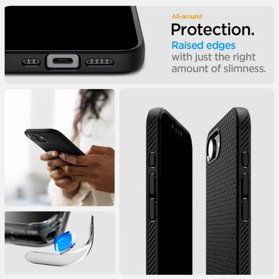 Spigen Liquid Air kompatibel mit Apple iPhone 17e Mattschwarz Handyhülle mit griff