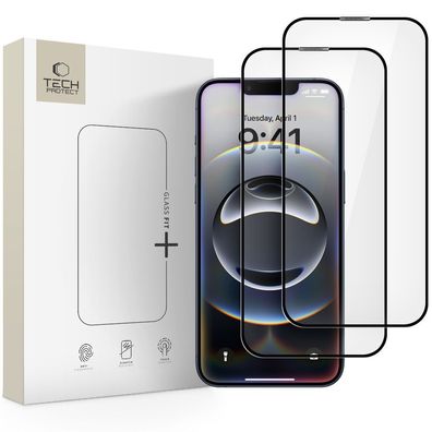Tech-Protect Glass Fit Plus kompatibel mit Apple iPhone 17e Schwarz Displayschutz