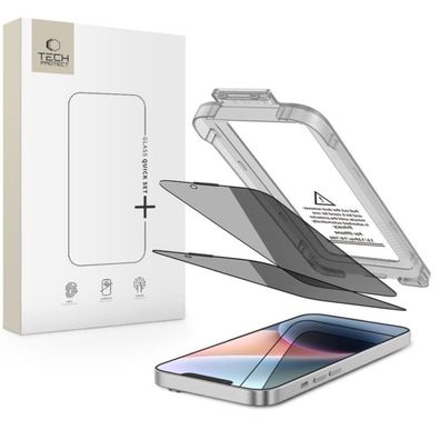 Tech-Protect Quick Set Spy Plus kompatibel mit Apple iPhone 17e Schwarz Sichtschut