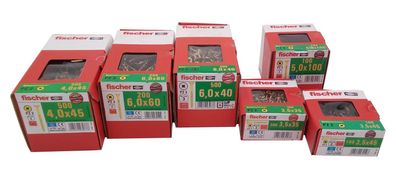 fischer Power Fast Spanplattenschrauben Holzschrauben verzinkt Teilgewinde PZ