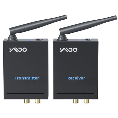 YMOO 2,4 GHz Funk Audio Sender Empfänger Set Cinch 3,5 mm 20 ms HiFi Stereo