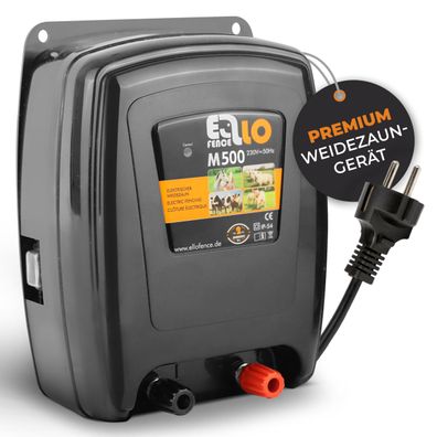 Ellofence Weidezaungerät M500 230V leise mit Zaunkontrollanzeige