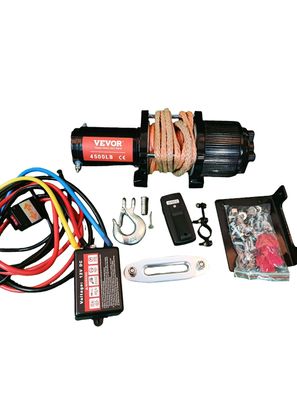 VEVOR Elektrische Seilwinde 2041kg 12V DC fér ATV UTV mit Funkfernbedienung