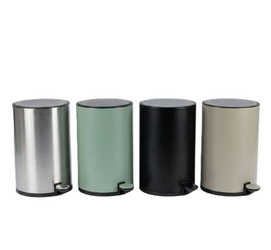 Treteimer aus Edelstahl, mit Softclose-Deckel und Pedal - 5 L