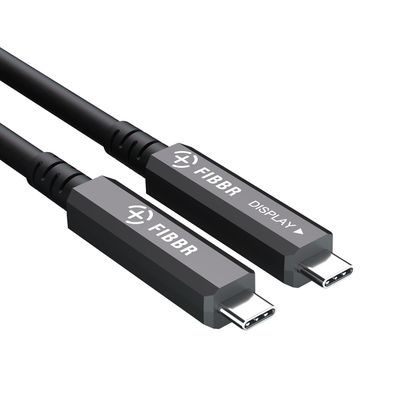 FIBBR Glasfaser USB-C auf USB-C Kabel 5 m 10Gbps USB 3.2 Gen2 PD 60W Video