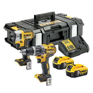 DeWalt DCF887 Schlagschrauber 18V 2x 5,0Ah Akku mit Ladegerät und Tough Box