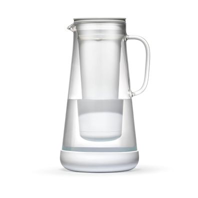 LifeStraw Home Wasserfilter-Kanne Glas 1,6 L weiß gegen Bakterien und Blei