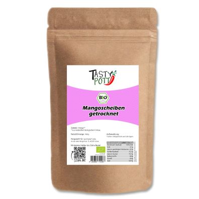 Tasty Pott Bio Mango getrocknet - im Beutel