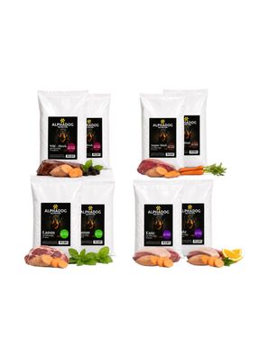 Getreidefreies Trockenfutter Testset für Feinschmecker (8x 100g) - Probierpaket