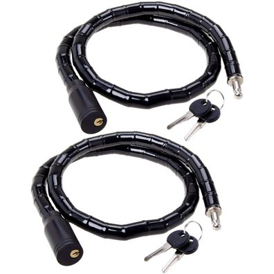 2x Filmer Gliederschloss 90cm 2x Schlüssel Schloss Panzerschloss Fahrrad E-Bike