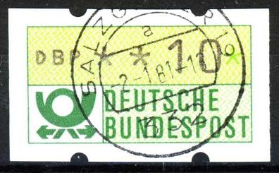 BRD ATM 1981 Nr 1-1-010 zentrisch gestempelt X26F032
