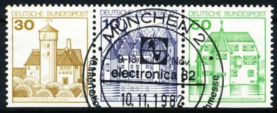 BRD Zusammendruck Nr W68I zentrisch gestempelt 3ER STR X5F357A