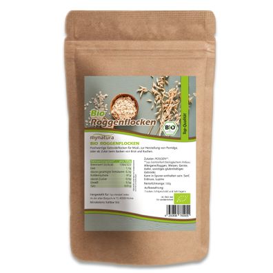 Mynatura Bio Roggenflocken – 500g Beutel