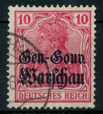 BES 1WK D-POST IN POLEN Nr 10b gestempelt X776942