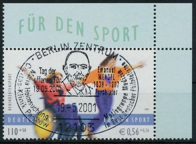 BRD BUND 2001 Nr 2166 zentrisch gestempelt ECKE-ORE X636E2E