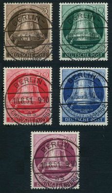 BERLIN 1951 Nr 75-79 zentrisch gestempelt X642126