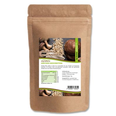 Mynatura Shiitake Pilze getrocknet & geschnitten – in verschiedenen Größen