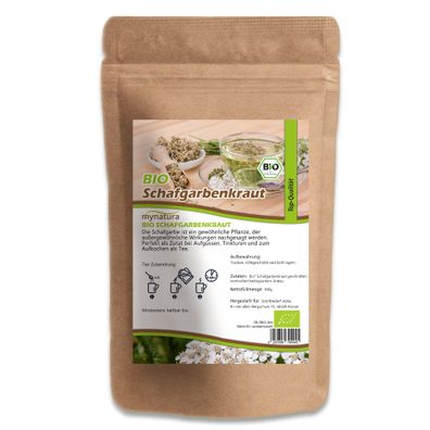 Mynatura Bio Schafgarbenkraut getrocknet und geschnitten – in verschiedenen Größ