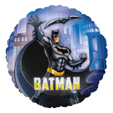 Batman Folienballon in Aktion blau 45cm Ballon für Kindergeburtstag Mottoparty