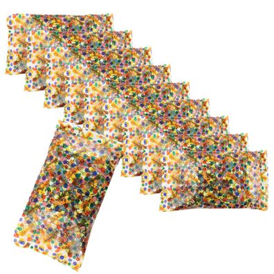 10x Konfetti je 100g mehrfarbig Festival Party Geburtstag Silvester Hochzeit Karneval