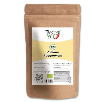 Tasty Pott Bio Roggenmehl Typ Vollkorn - im Beutel