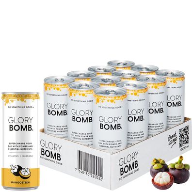 GLORY BOMB Mangosteen Drink 12 x 250 ml Tray inkl. Einweg Pfand - Mit Vitaminen