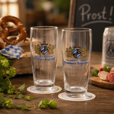 Herzoglich Bayerisches Brauhaus Tegernsee Bierglas 0,25 l - 2er Set | Original